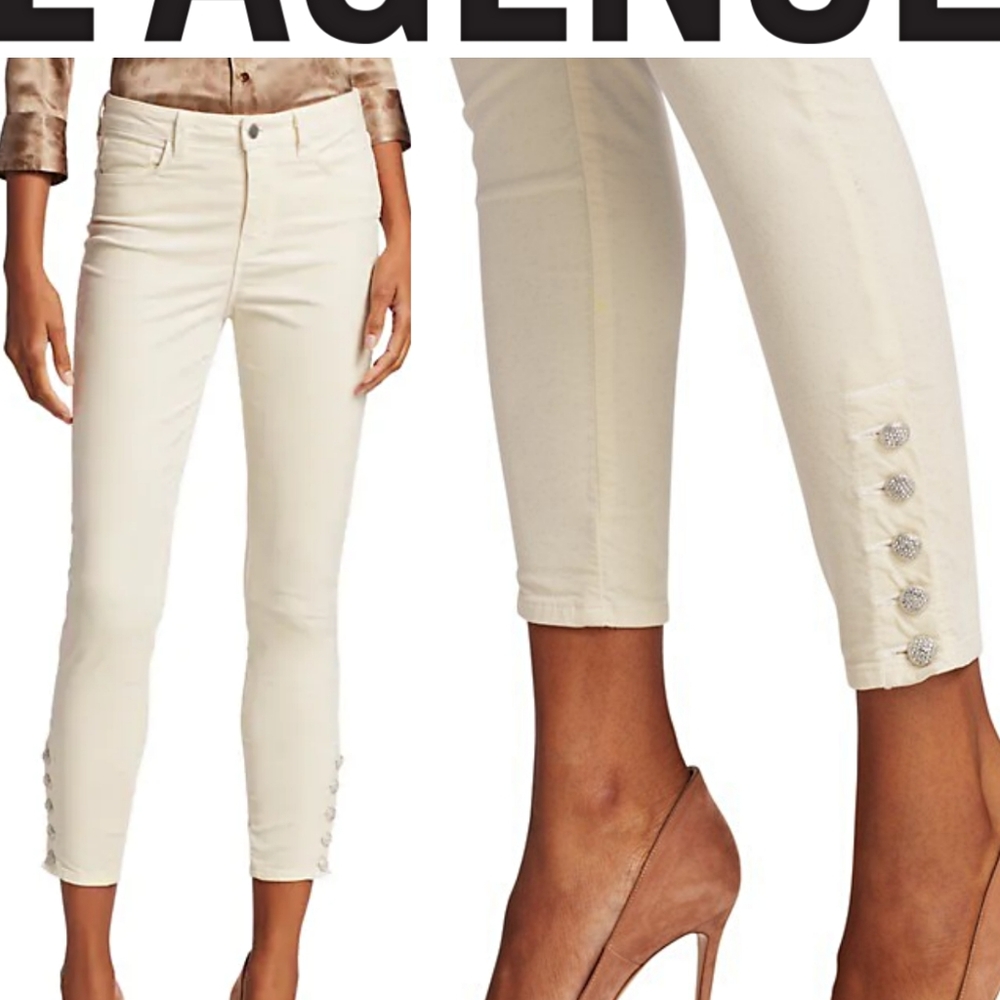 L'AGENCE Lindsey High-Rise Velvet Skinny Pants